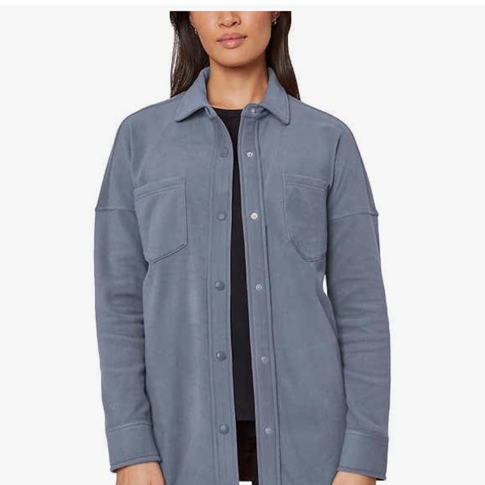Woman’s Casual Blue Shirt Jacket